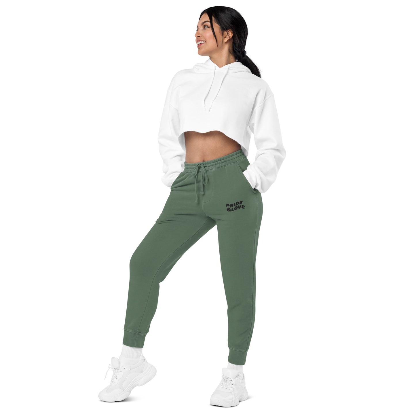 Women pigment-dyed sweatpants