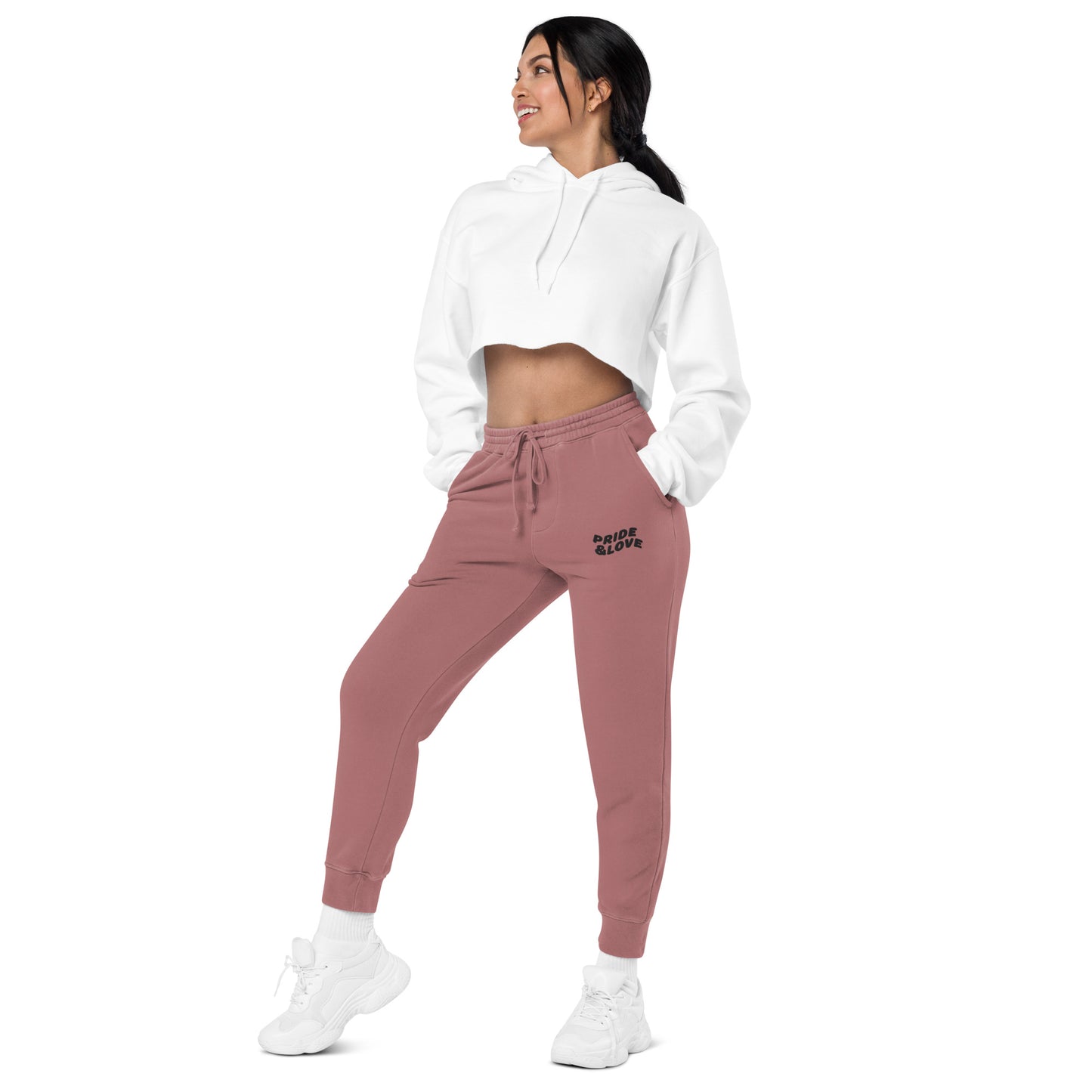 Women pigment-dyed sweatpants