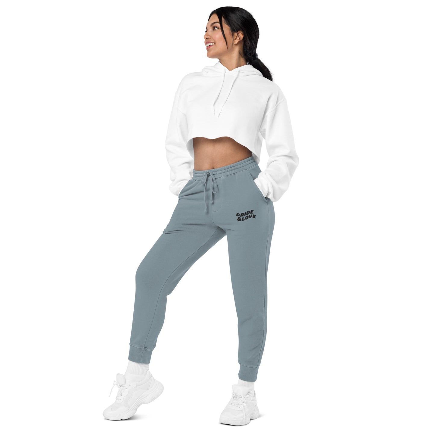 Women pigment-dyed sweatpants