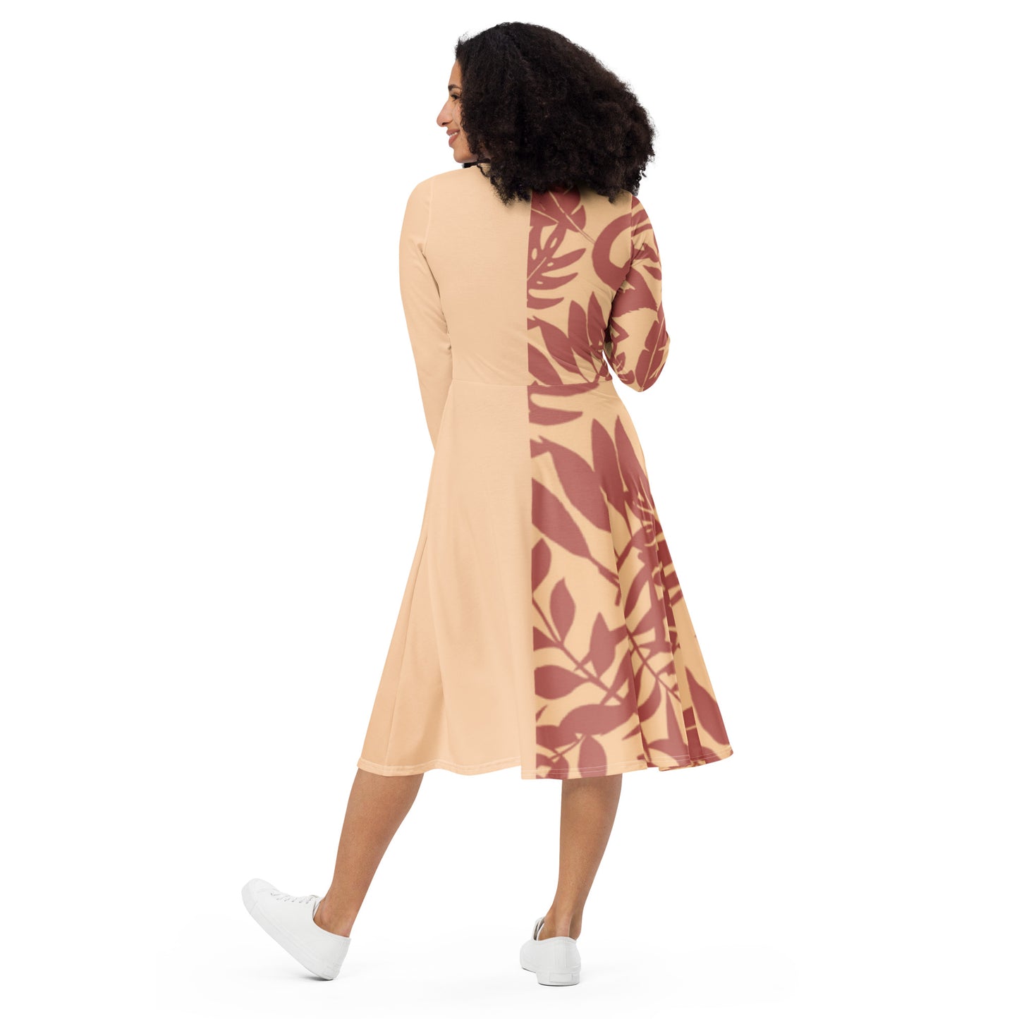 long sleeve midi dress