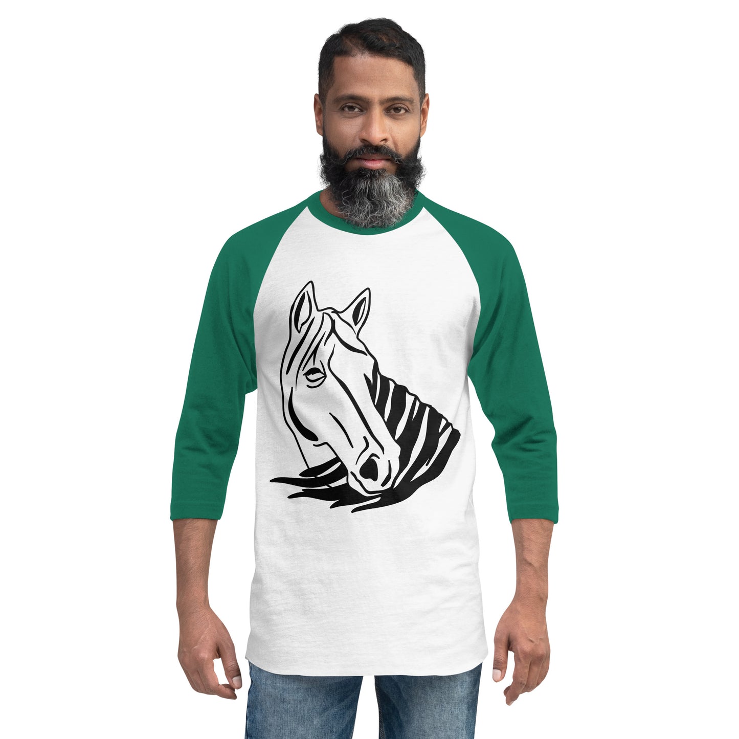 3/4 sleeve raglan shirt