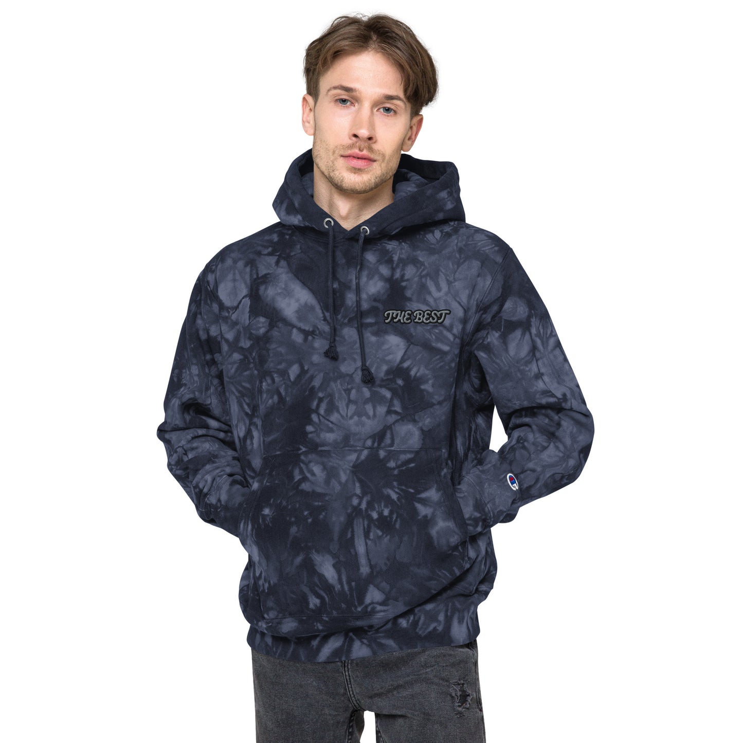 Men Champion tie-dye hoodie