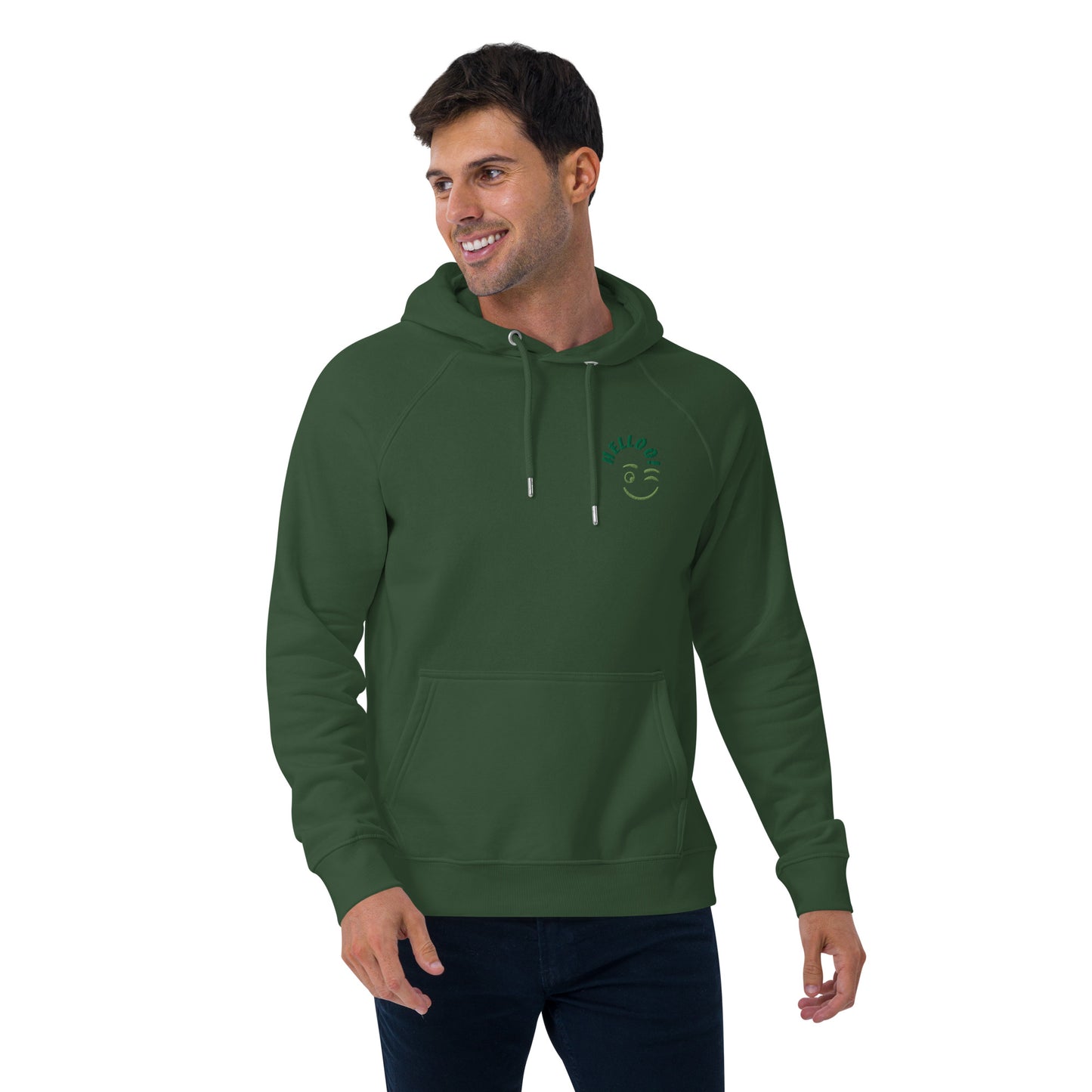 Men eco raglan hoodie