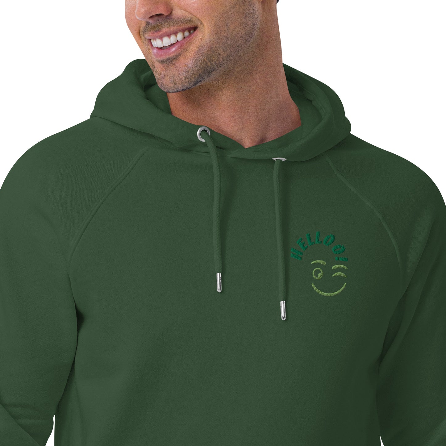 Men eco raglan hoodie