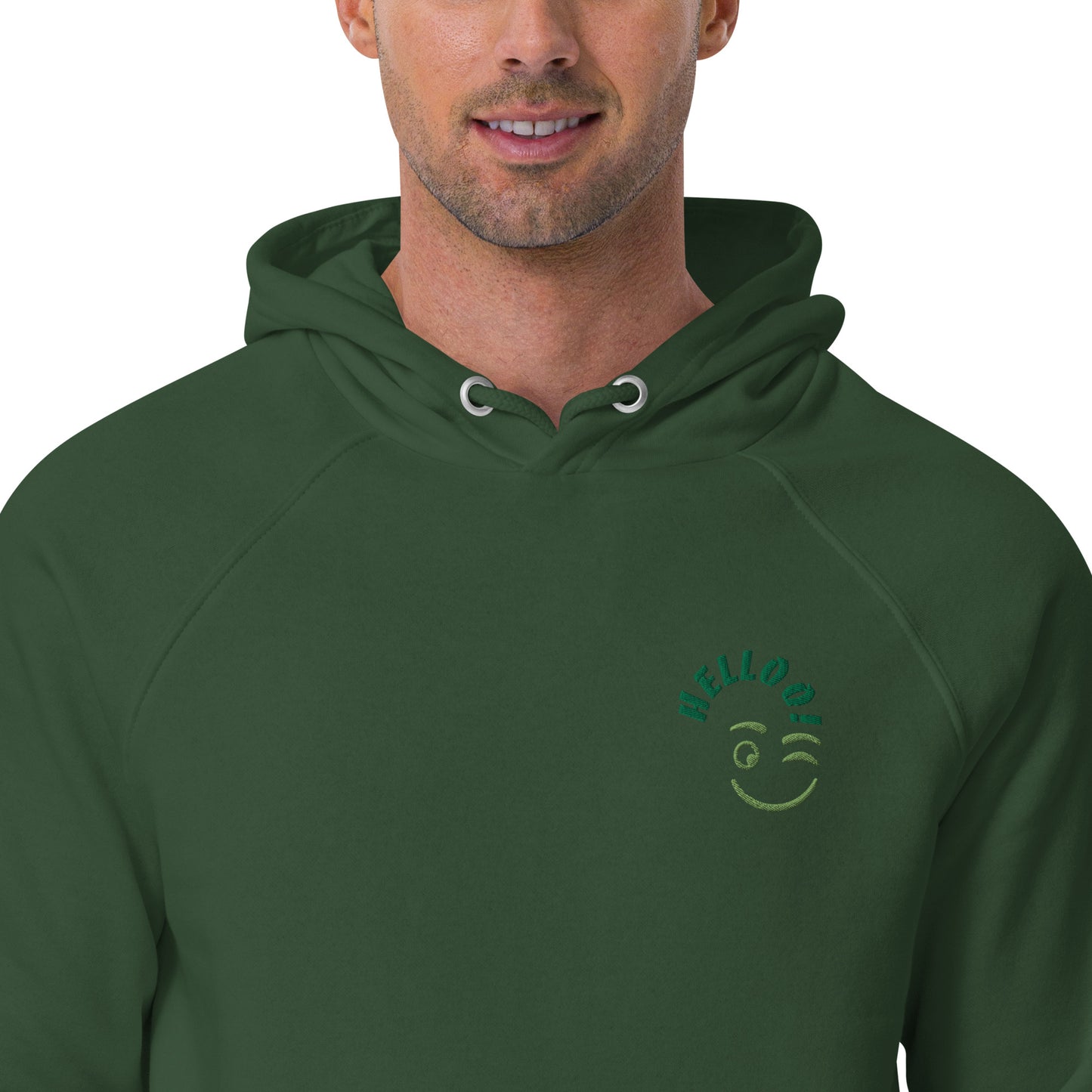 Men eco raglan hoodie