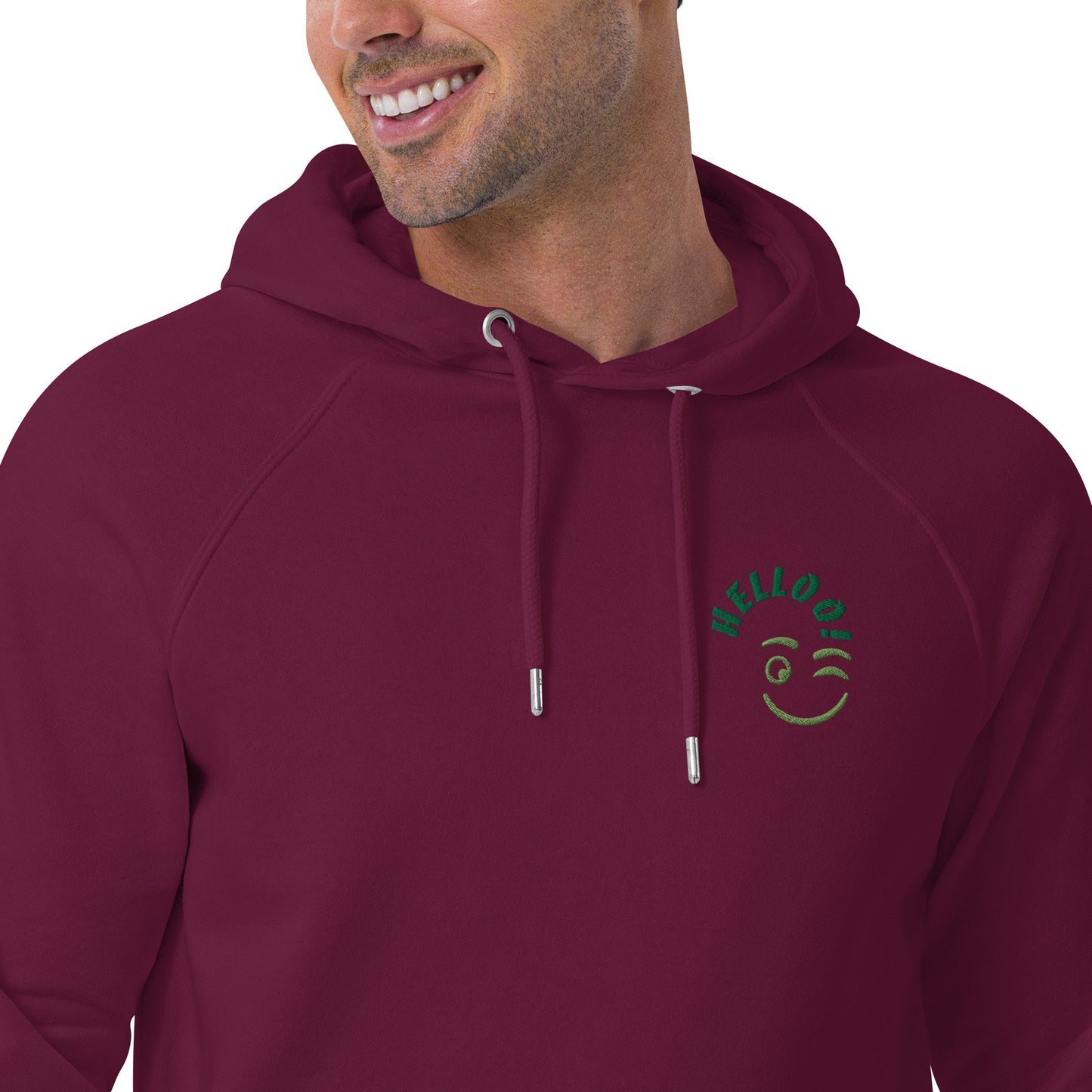 Men eco raglan hoodie