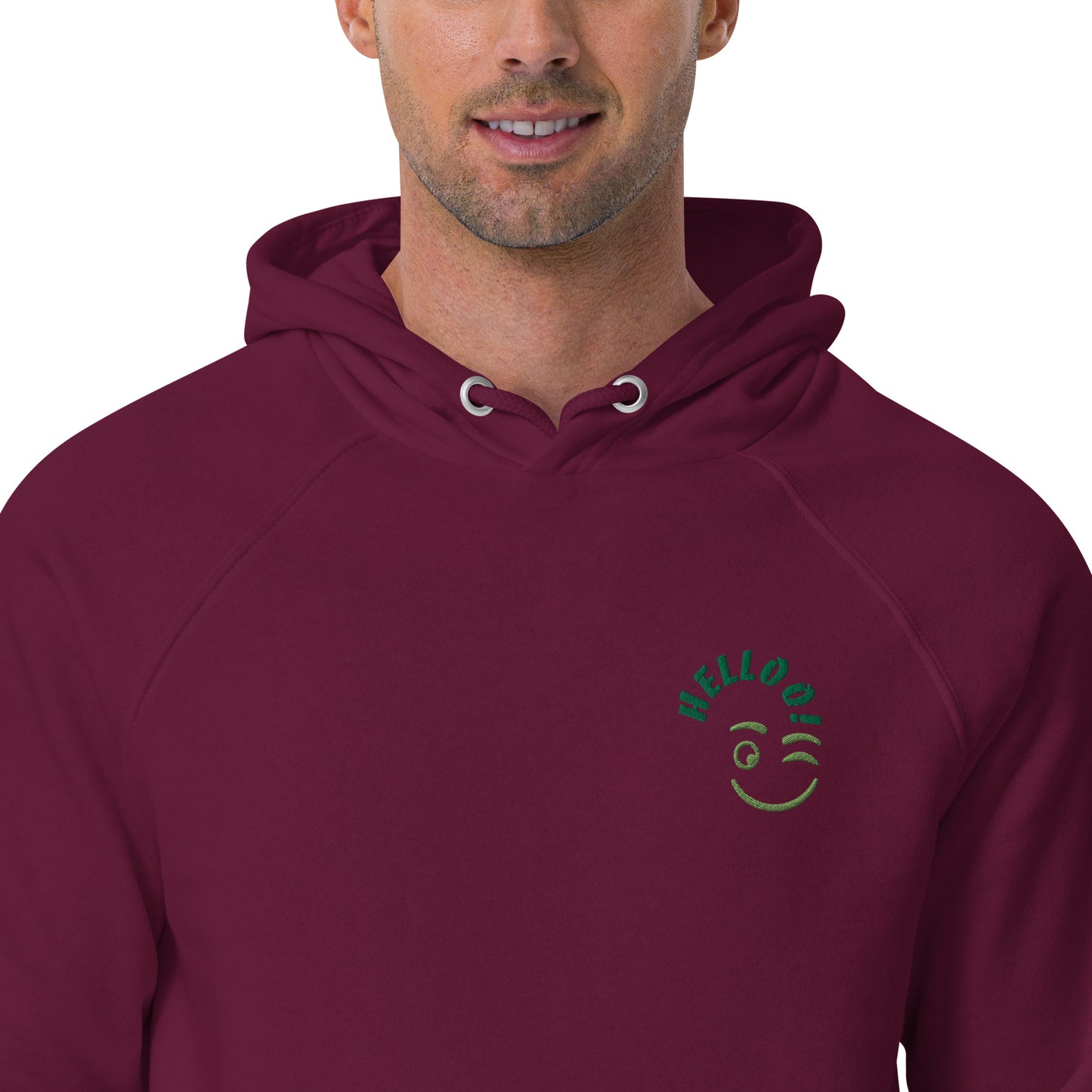 Men eco raglan hoodie
