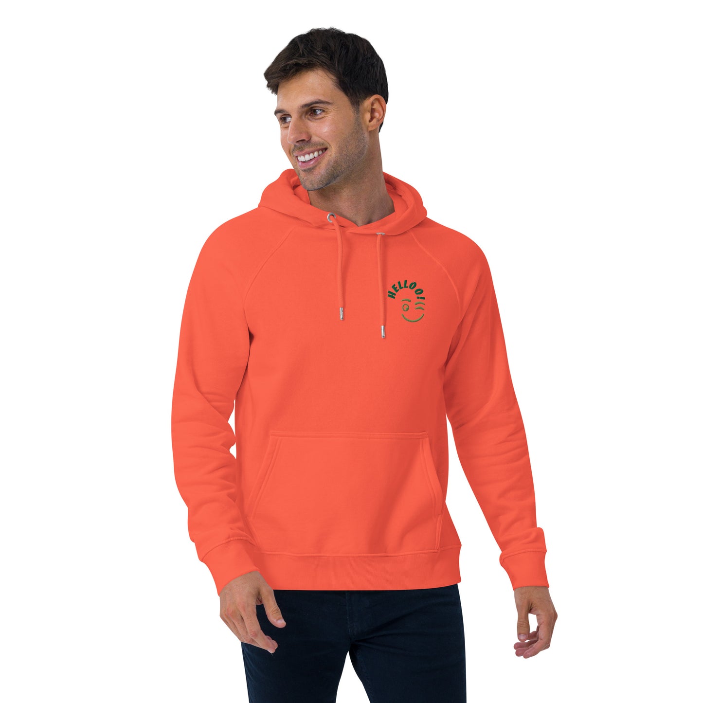 Men eco raglan hoodie