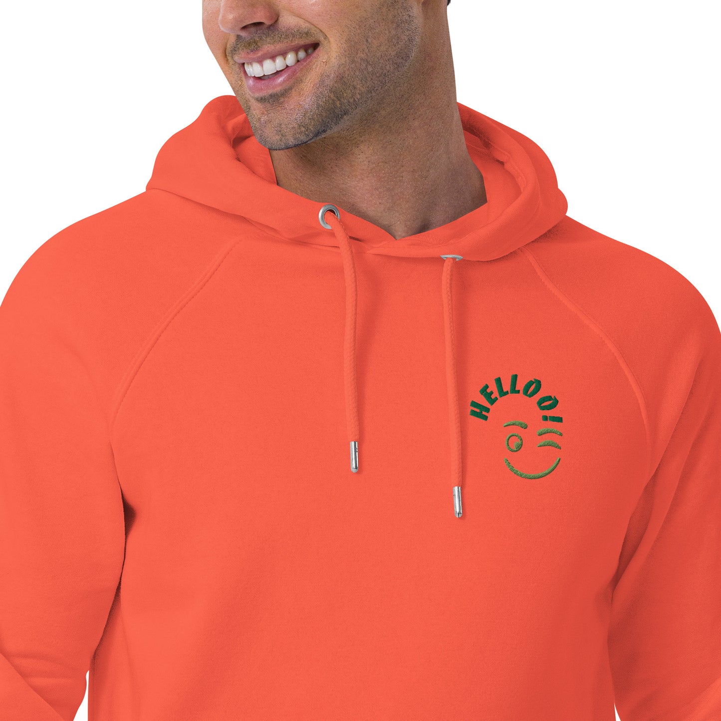 Men eco raglan hoodie