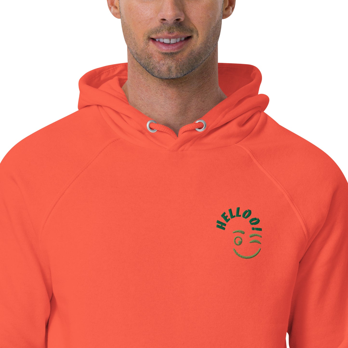 Men eco raglan hoodie