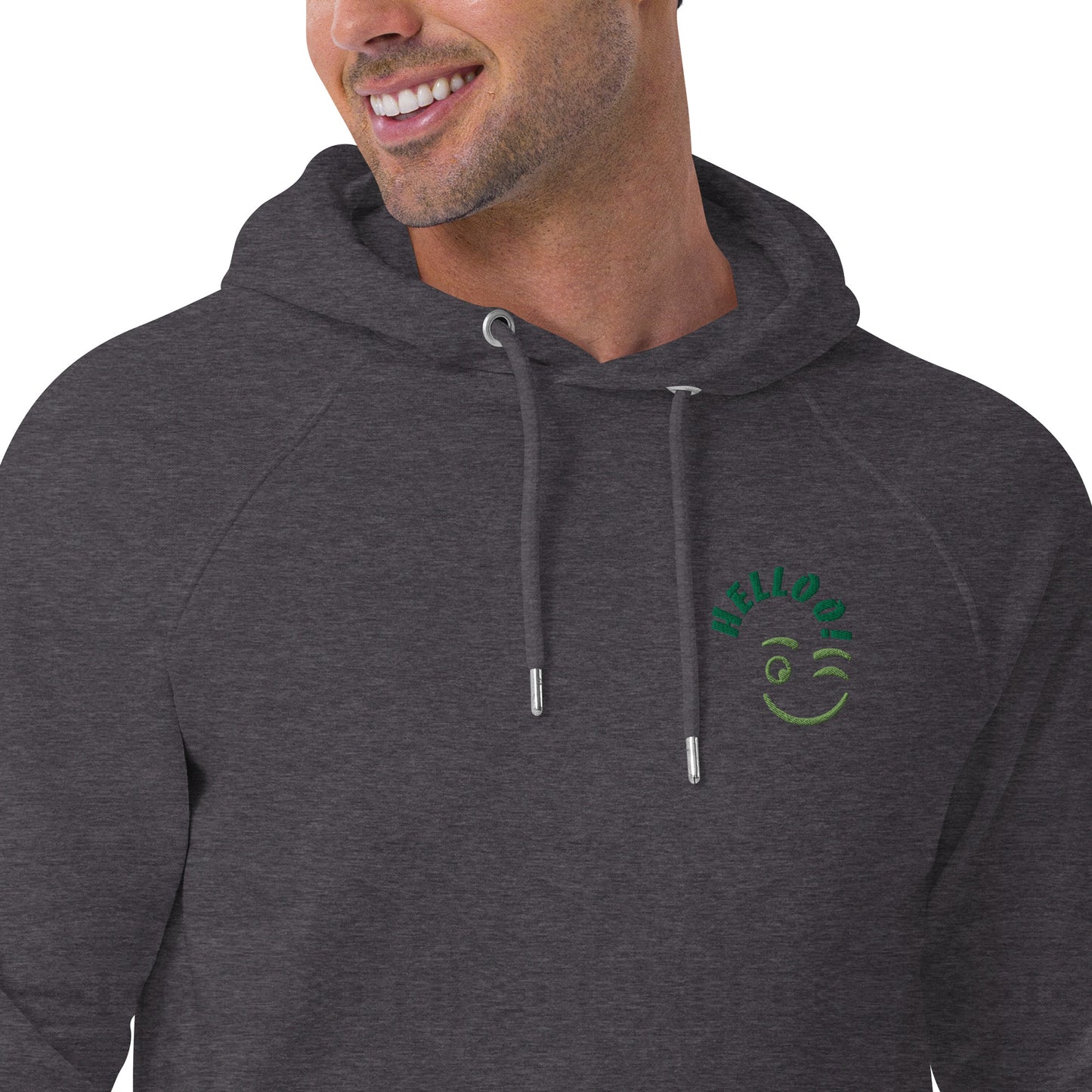 Men eco raglan hoodie