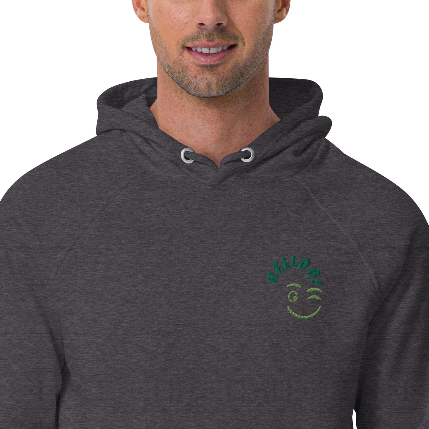Men eco raglan hoodie