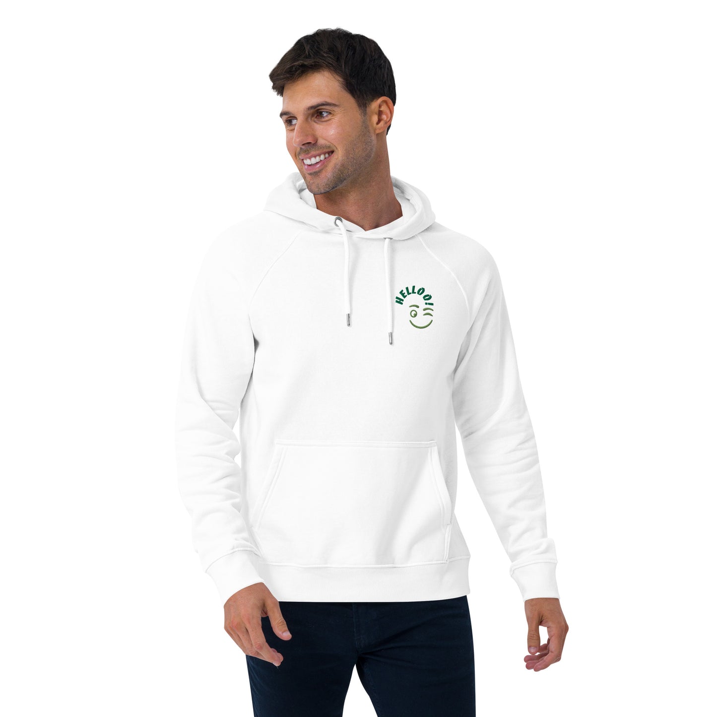 Men eco raglan hoodie