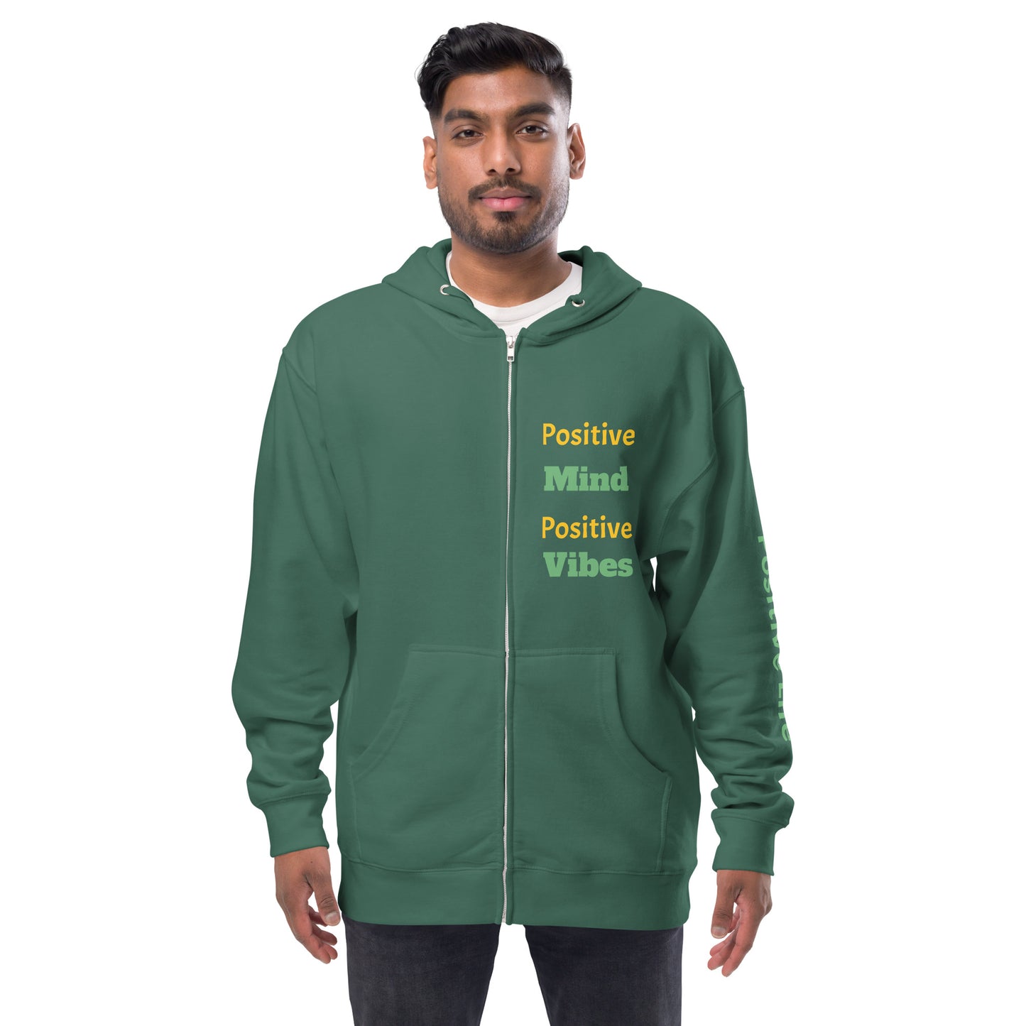 Men fleece zip up hoodie