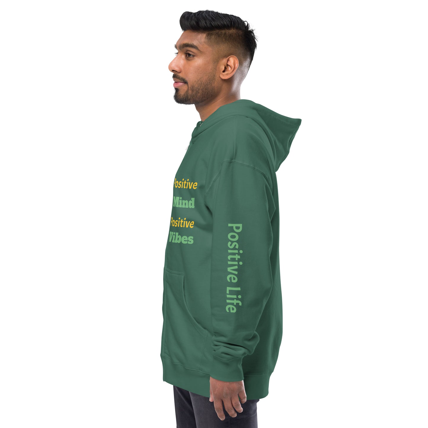 Men fleece zip up hoodie