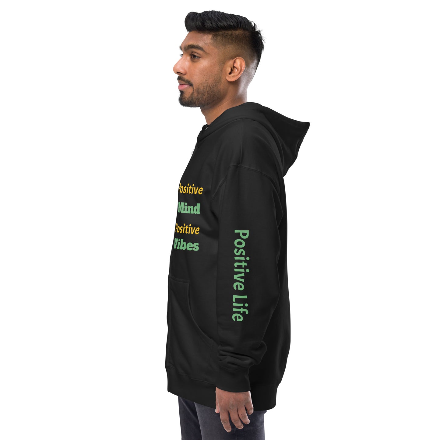 Men fleece zip up hoodie
