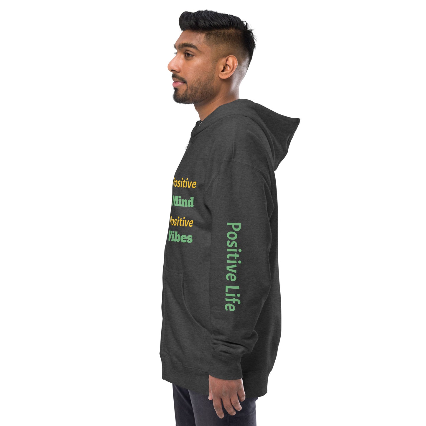 Men fleece zip up hoodie
