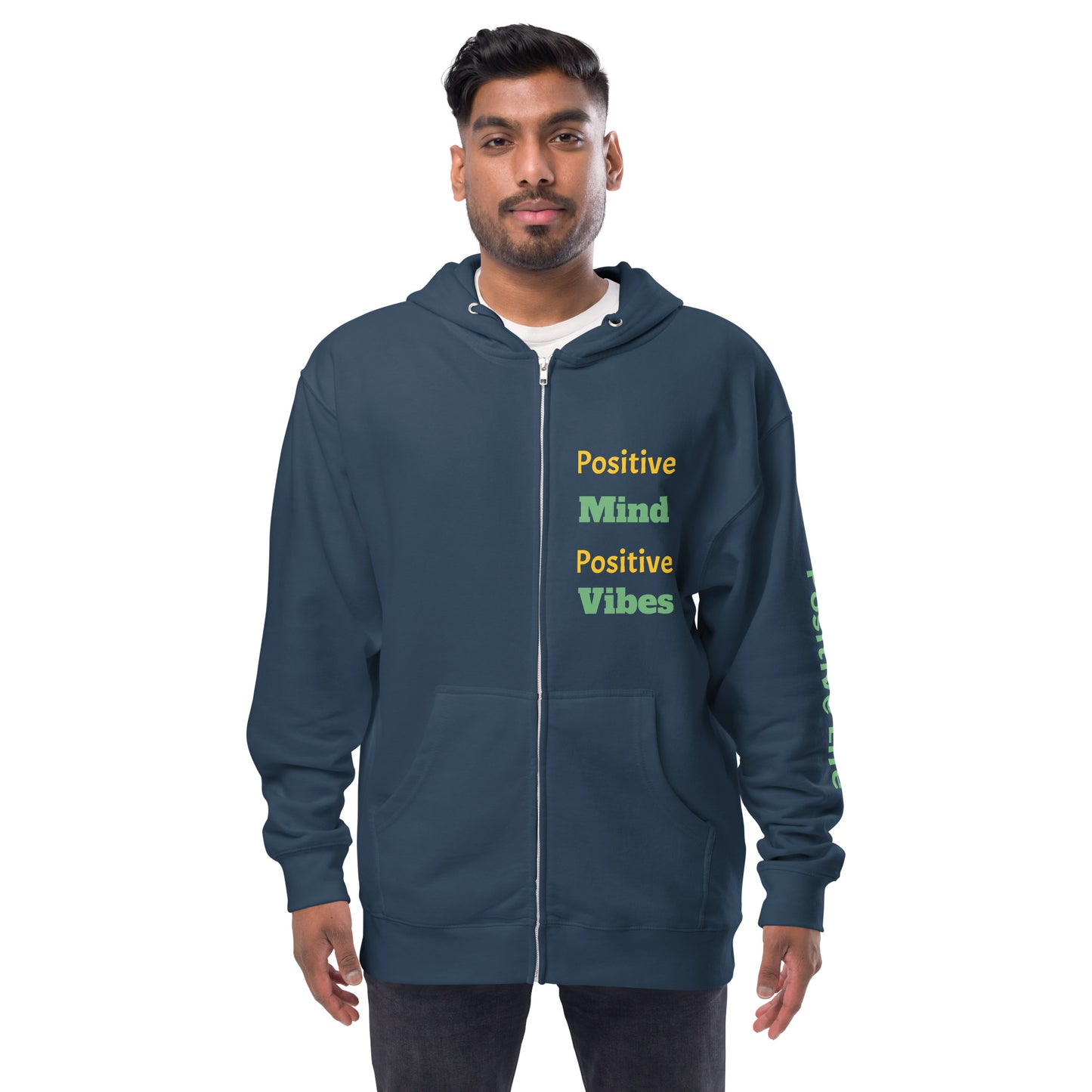 Men fleece zip up hoodie