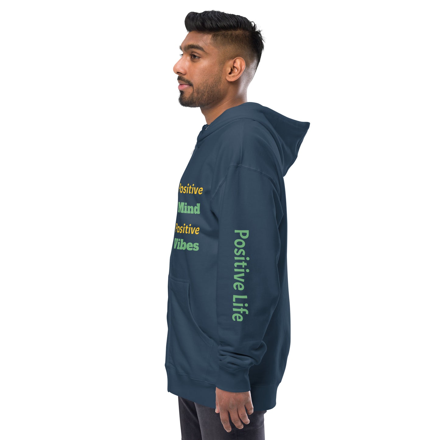 Men fleece zip up hoodie