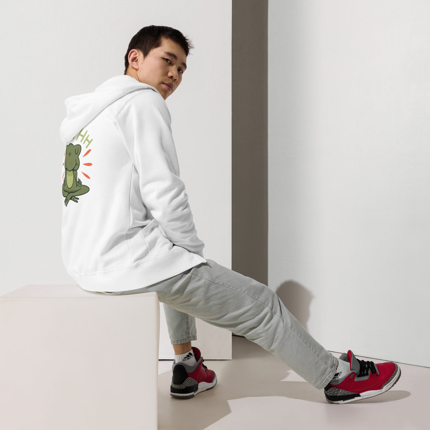 Unisex fleece zip up hoodie