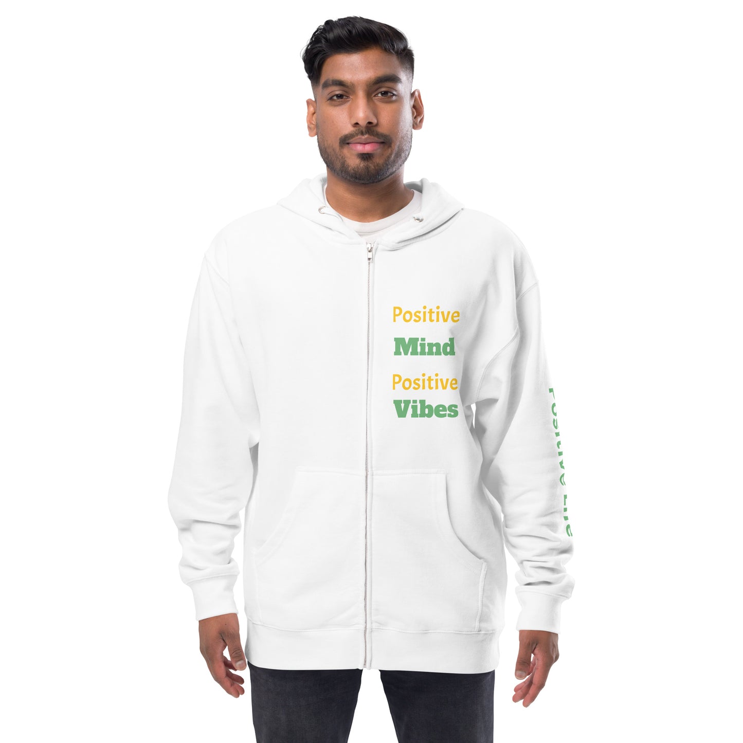 Men fleece zip up hoodie