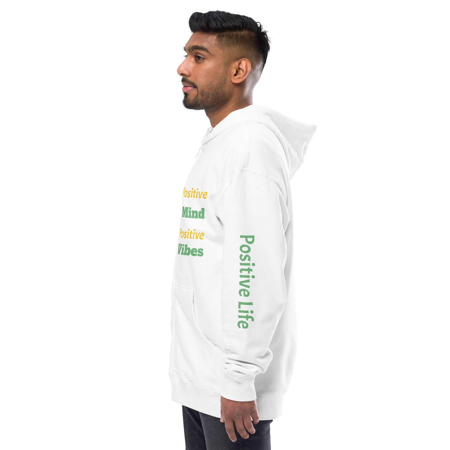 Men fleece zip up hoodie